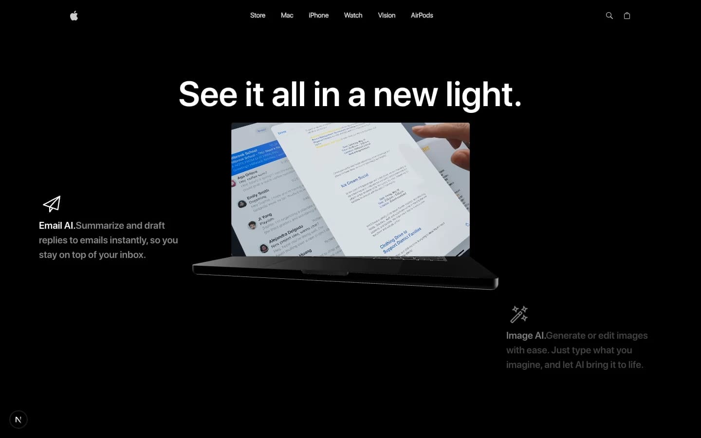 Features section preview